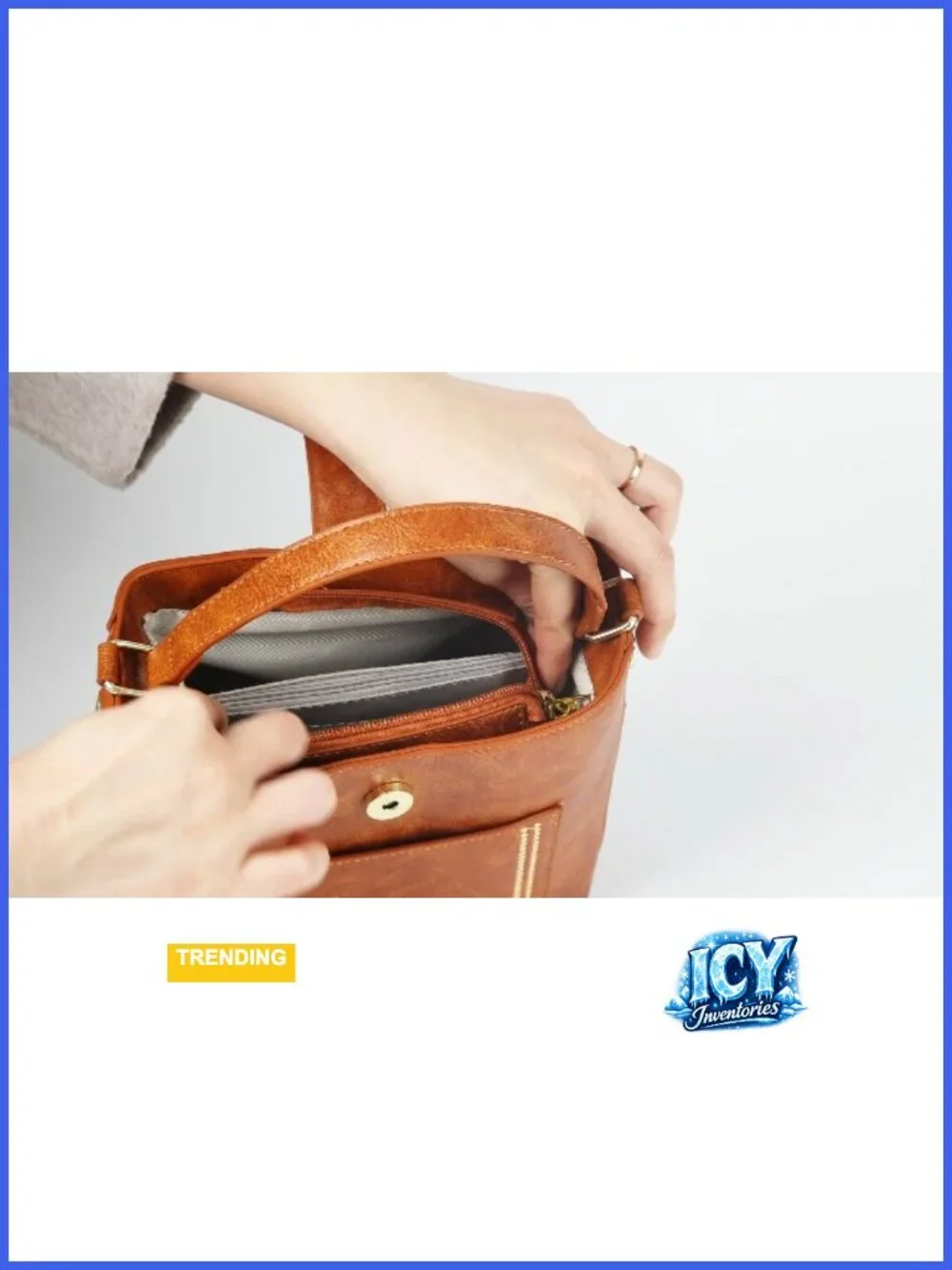 Small Vegan Leather Crossbody Bag with Adjustable Strap for Women